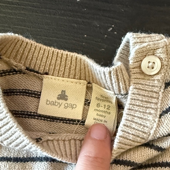 GAP Black and Cream Knit long romper - Picture 2 of 6